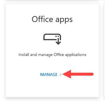 Office Apps Install Option